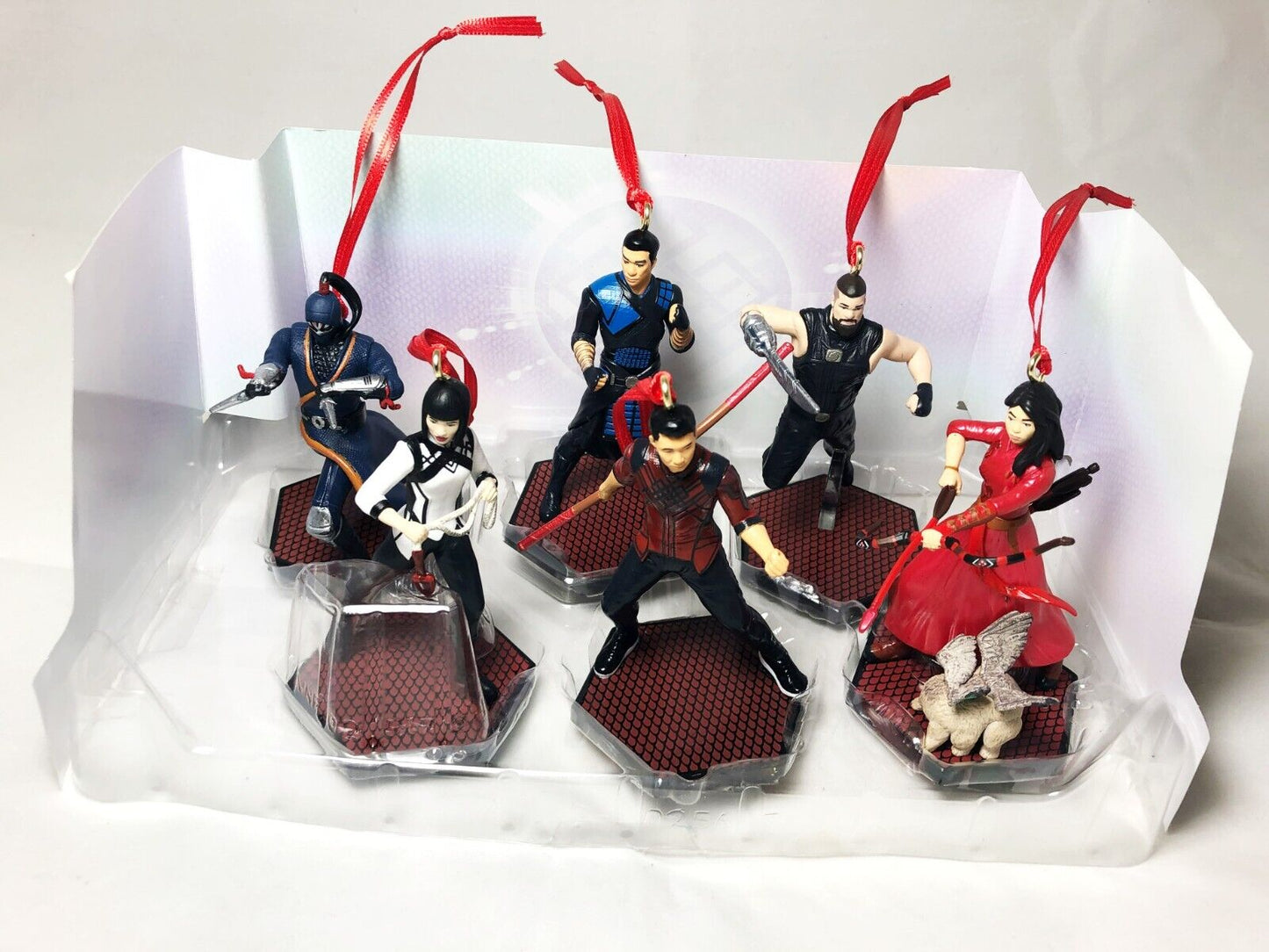 Disney Shang-Chi and the Legend of the Ten Rings 6pc Christmas Ornaments Figure Set