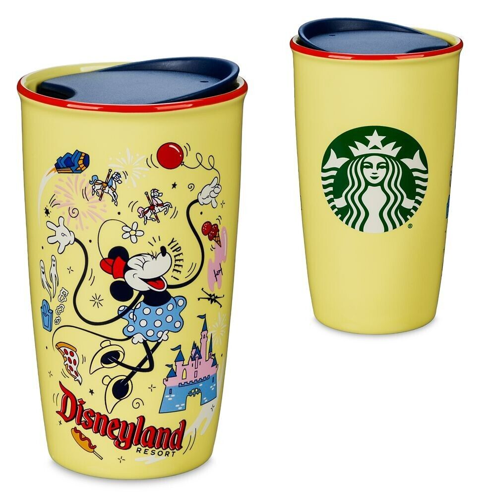 Disneyland Classic Minnie Mouse Porcelain Starbucks Tumbler Mug 12oz