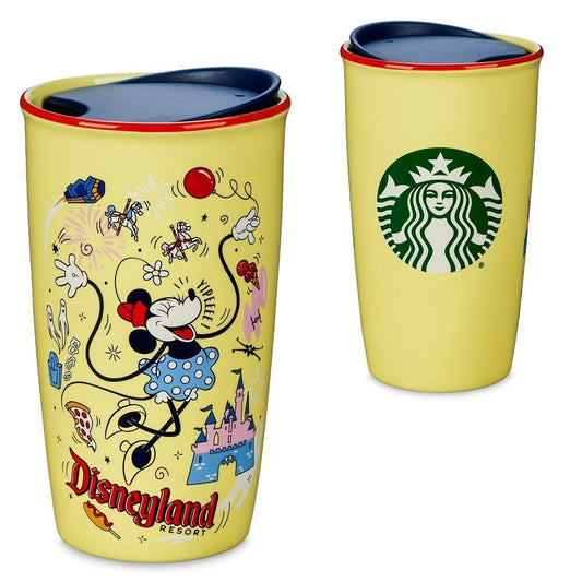 Disneyland Classic Minnie Mouse Porcelain Starbucks Tumbler Mug 12oz