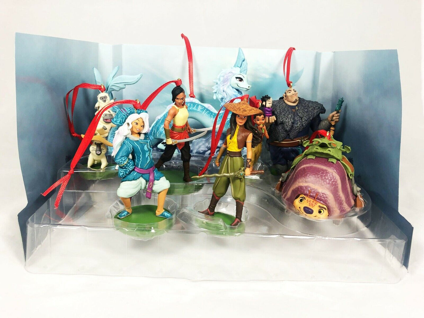 Disney Raya and the Last Dragon Deluxe Christmas Ornaments Figure 8pc Set