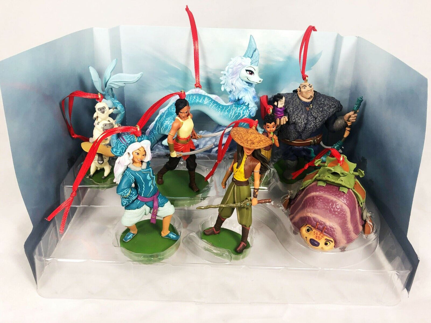 Disney Raya and the Last Dragon Deluxe Christmas Ornaments Figure 8pc Set