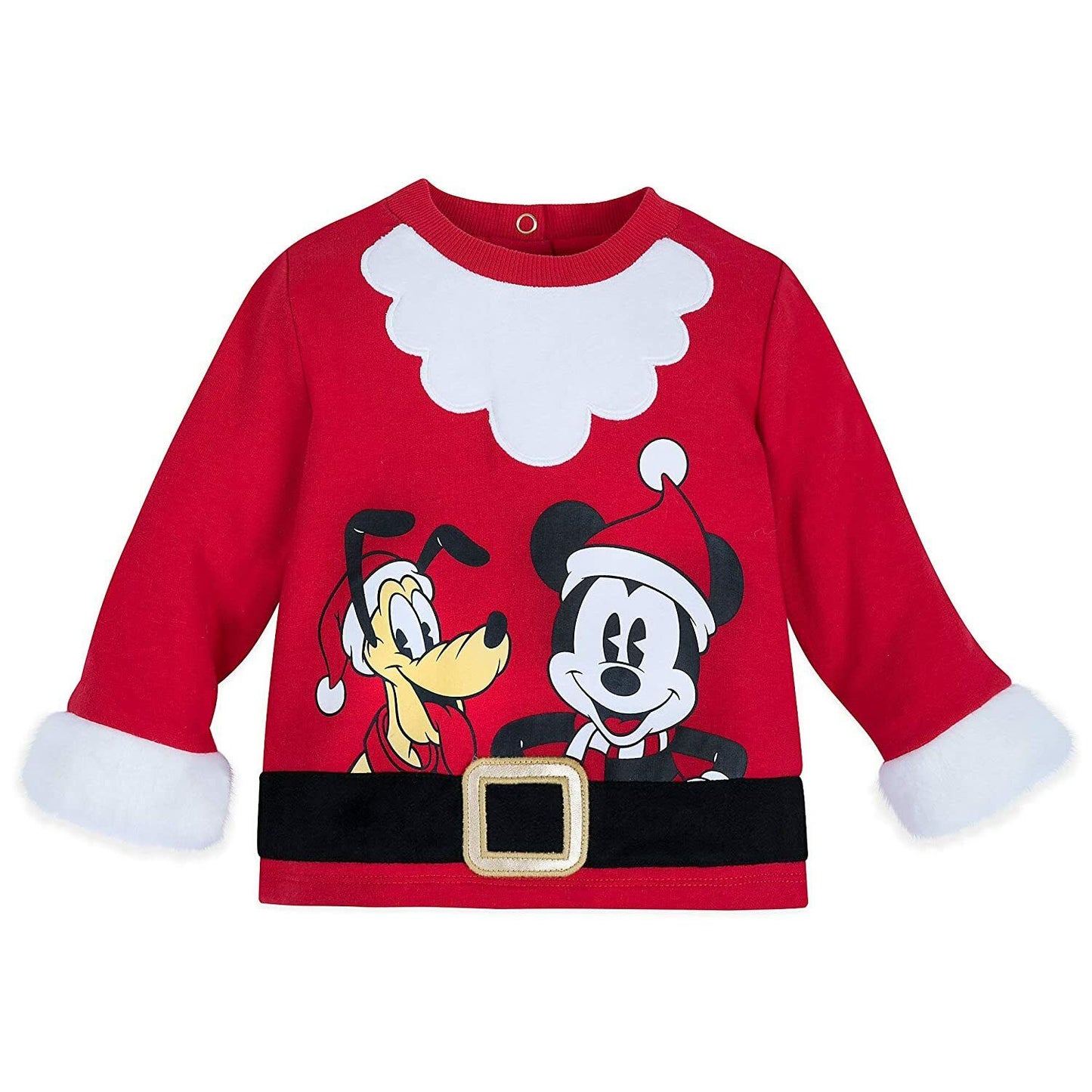 Mickey Mouse & Pluto Santa Suit Baby Pajamas PJ's Outift - Christmas Holiday