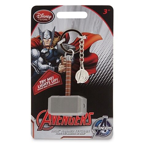 Disney Thor Hammer Light Up Car Keychain - Avengers