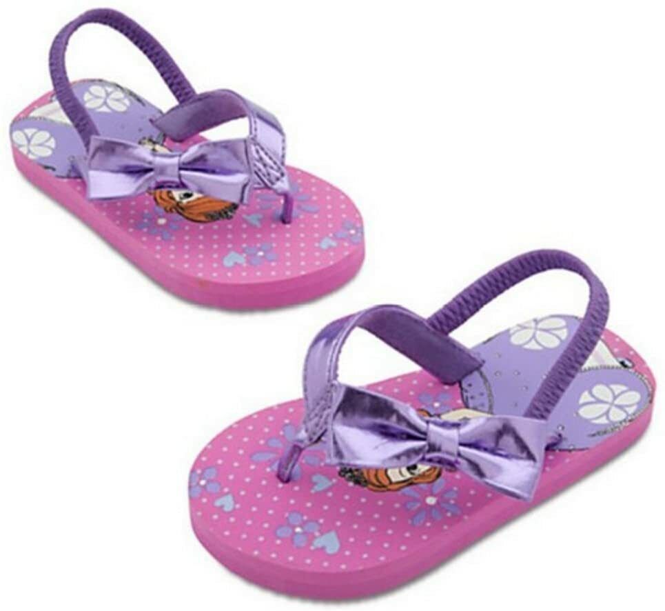 Disney Sofia the First Flip Flops Girls Sandals Toddlers Size 5/6