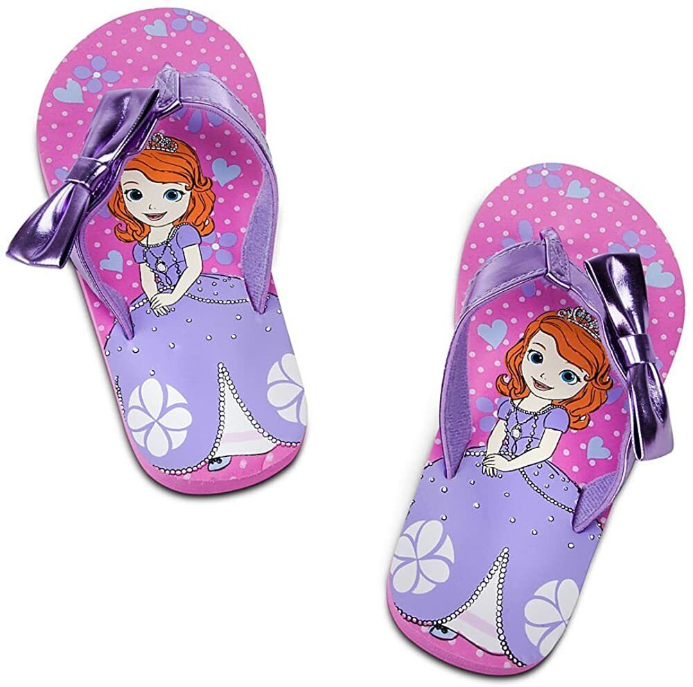 Disney Sofia the First Flip Flops Girls Sandals Toddlers Size 5/6
