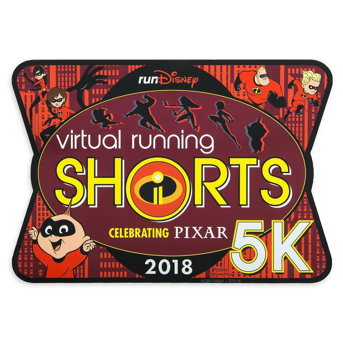 Incredibles run Disney 5K Virtual Running Shorts Magnet - Limited Release