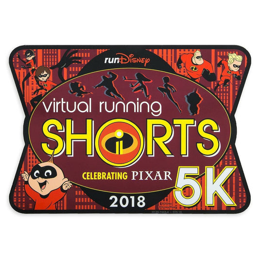 Incredibles run Disney 5K Virtual Running Shorts Magnet - Limited Release
