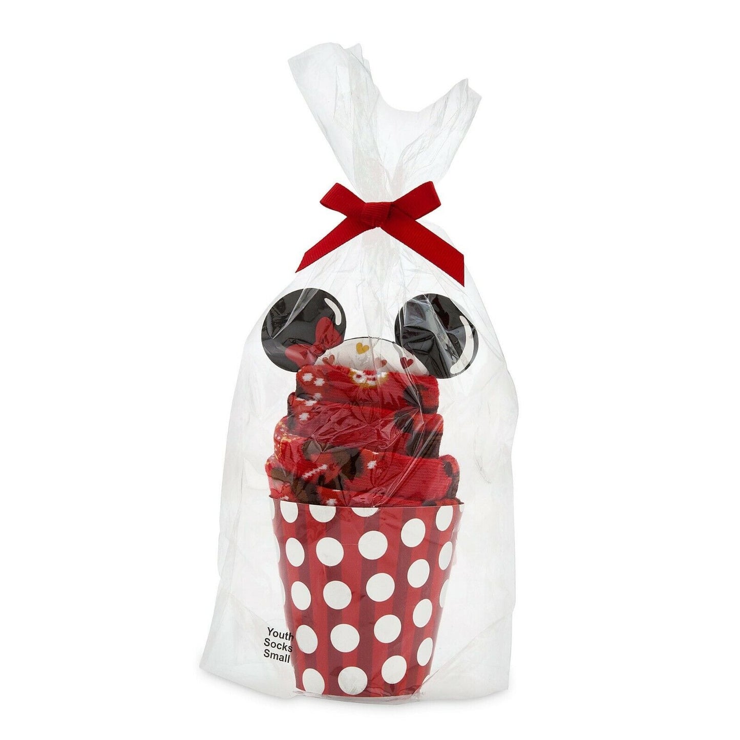 Minnie Mouse Disney Parks Food Socks in Cupcake Holder for Kids