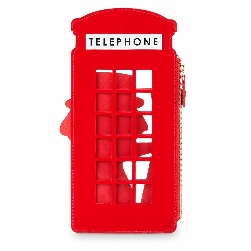Disneyland It's a Small World British Beefeater Telephone Zip Wallet Case Coin Purse NWT