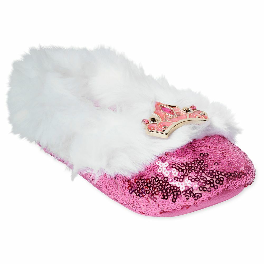 Disney Princess Crown Soft Slippers for Girls - Kids