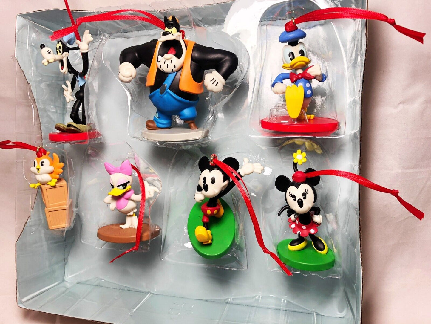 Disney Mickey & Friends Runaway Railway 7pc Holiday Ornaments Set