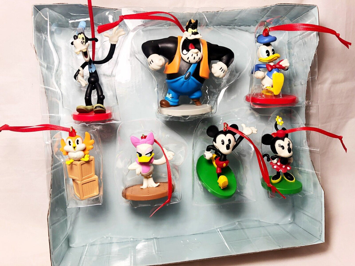 Disney Mickey & Friends Runaway Railway 7pc Holiday Ornaments Set