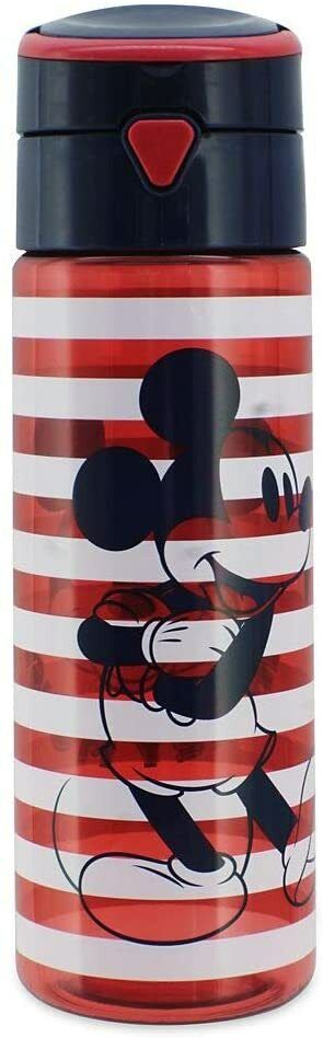 Mickey Mouse Striped Flip Top Water Bottle Drink Cup - 25oz
