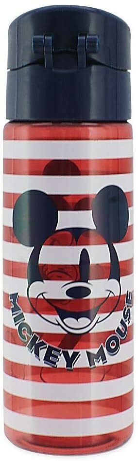 Mickey Mouse Striped Flip Top Water Bottle Drink Cup - 25oz