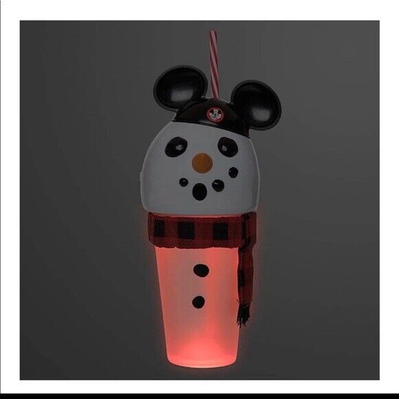 Mickey Mouseketeer Snowman Light Up Tumbler Cup - 16oz Holiday Christmas