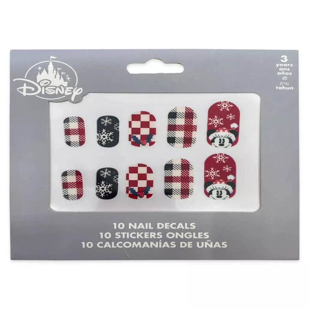 Holiday Minnie Mouse Nail Decal Stickers Set 10pc