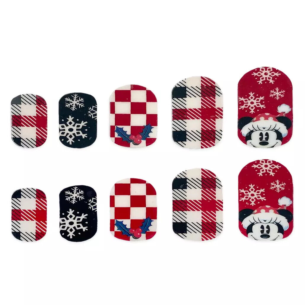 Holiday Minnie Mouse Nail Decal Stickers Set 10pc