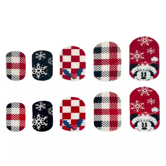 Holiday Minnie Mouse Nail Decal Stickers Set 10pc