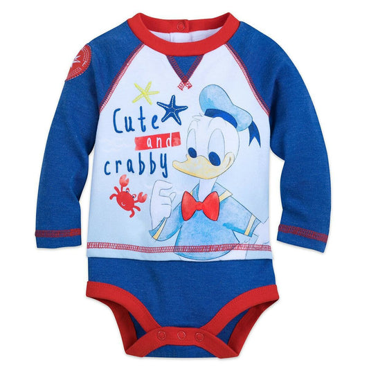 Donald Duck Baby Bodysuit Outfit - "Cute and Crabby"