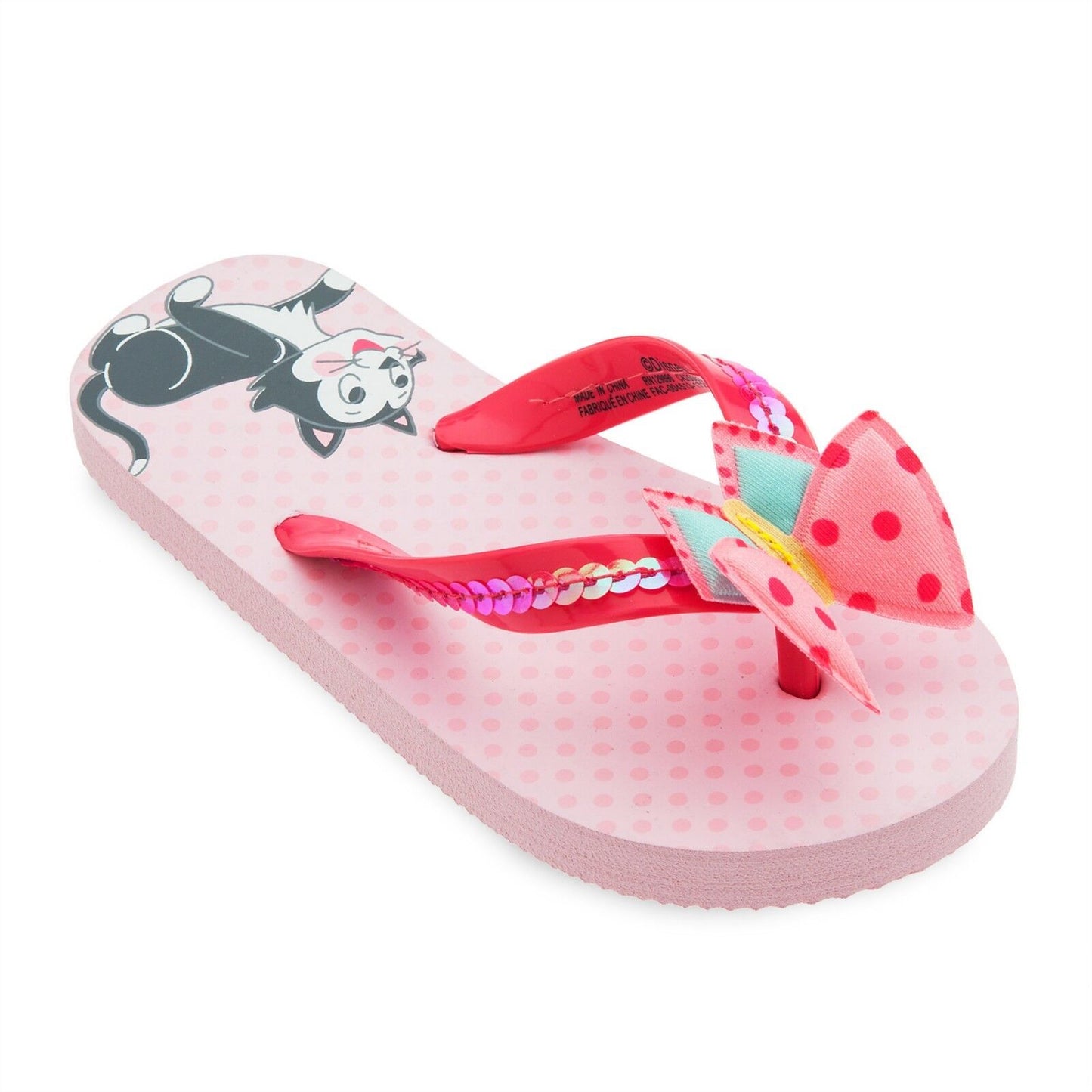 Minnie Mouse & Figaro Flip Flops - Girls Sandals 5/6 Toddler
