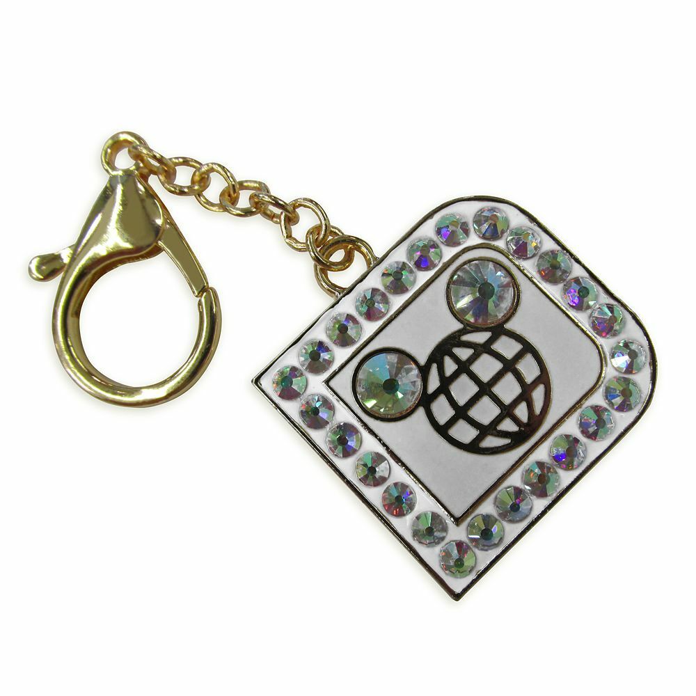 Disney Parks Mickey Mouse Walt Disney World ''D'' Icon Jeweled Bag - Charm Jewelry Keychain