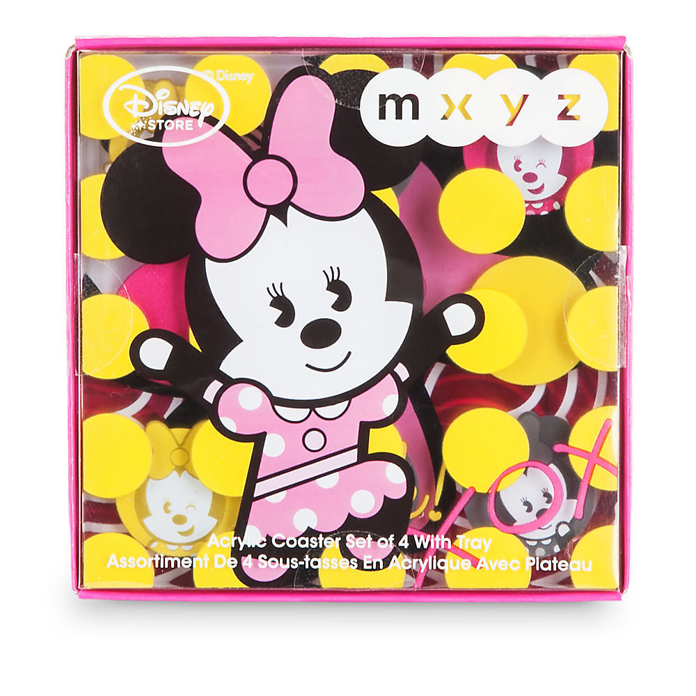 Disney Minnie Mouse MXYZ Acrylic Coaster - 4pc Set