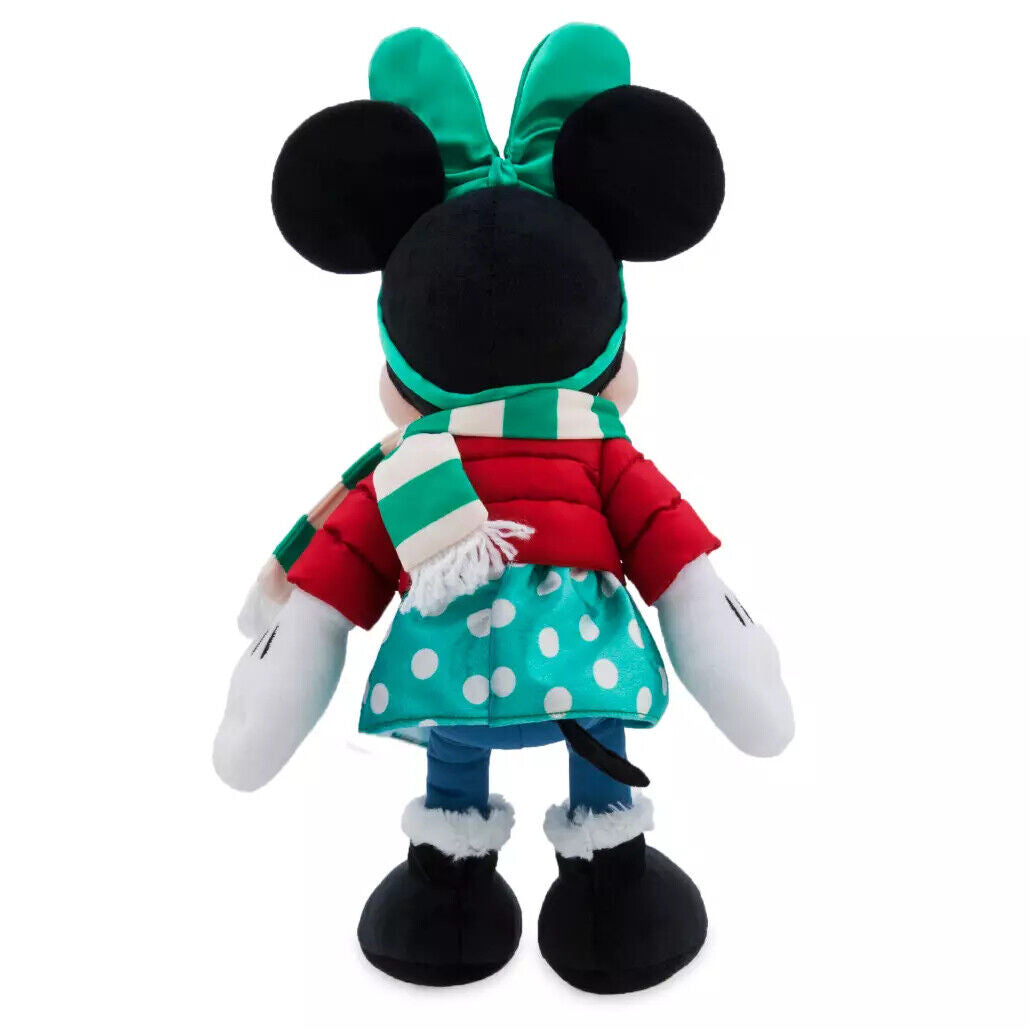 Disney Holiday Minnie Mouse Christmas Plush Toy Doll 14" H Stuffed Animal