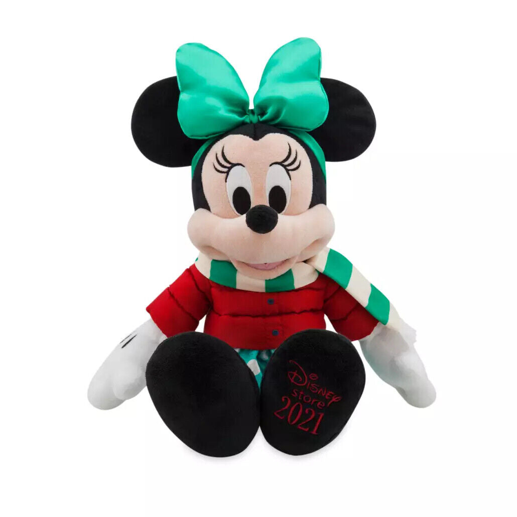 Disney Holiday Minnie Mouse Christmas Plush Toy Doll 14" H Stuffed Animal