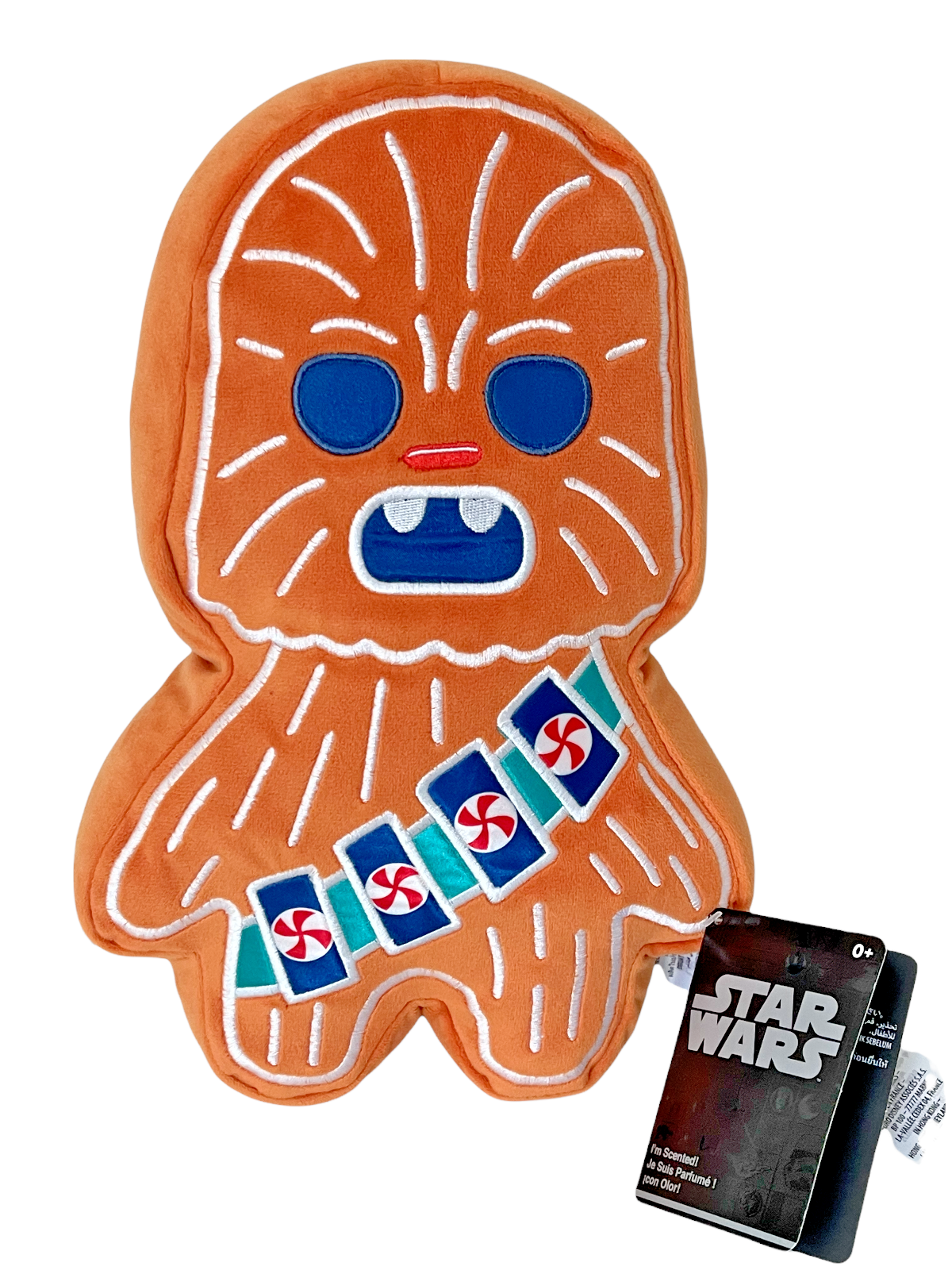 Star Wars Chewie Gingerbread Scented Cookie Christmas Chewbacca Plush Toy 12" H