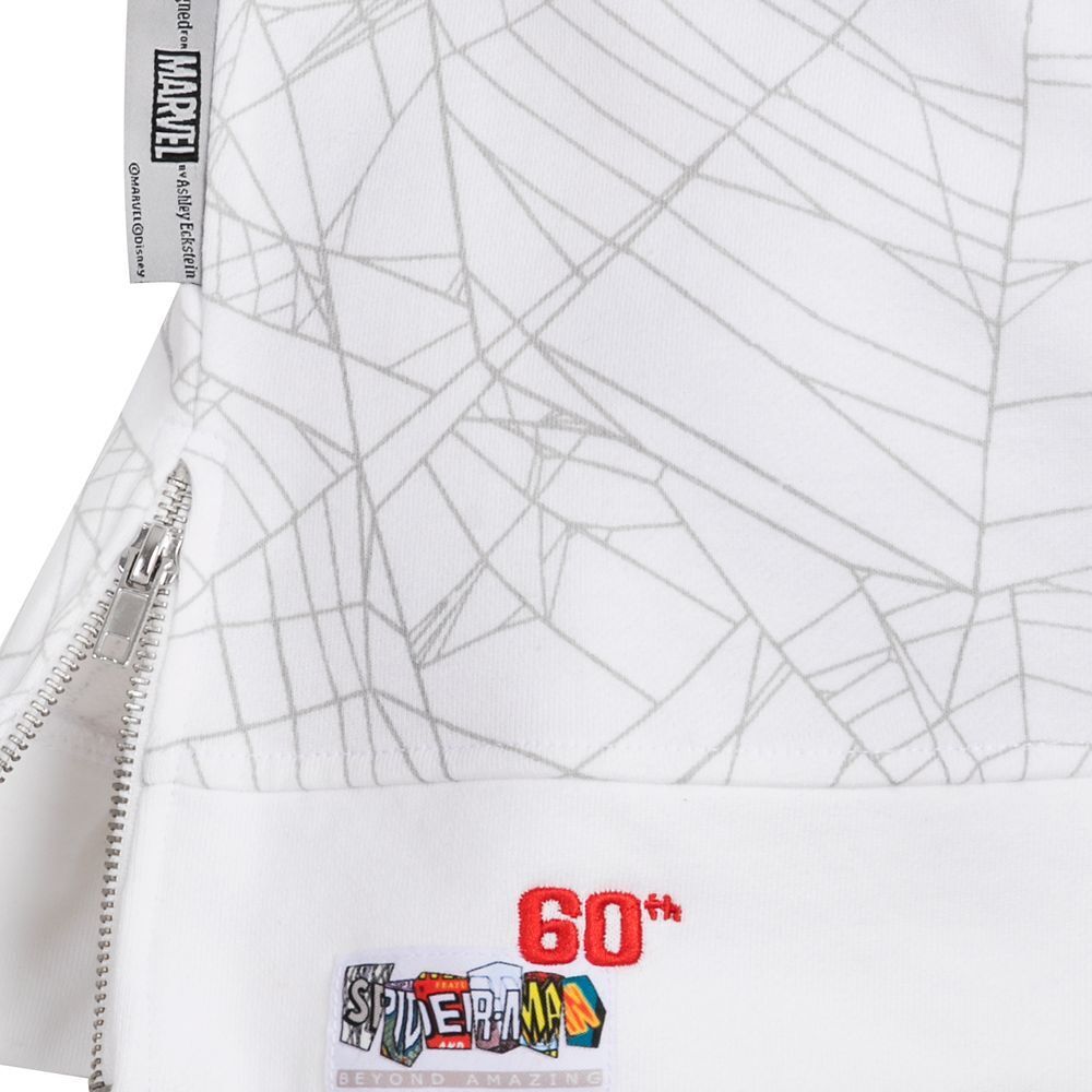Spider-Man 60th Anniversary Hooded Shirt Sweater for Adults Mens - by Ashley Eckstein - Spiderman