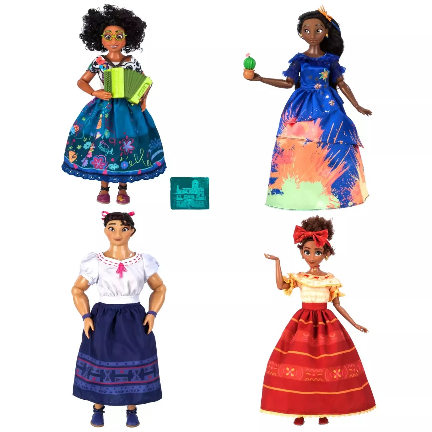 Encanto 4pc Deluxe Doll Gift Set – Large 11'' - Luisa, Mirabel, Isabela and Dolores
