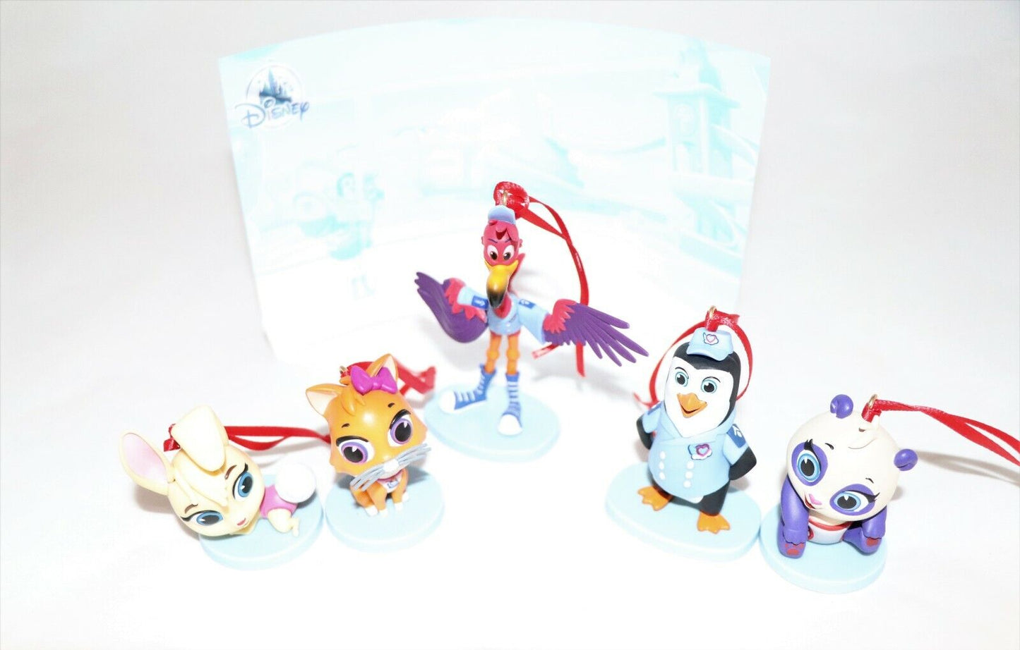 Disney T.O.T.S 5pc Christmas Ornaments Set - Freddy Pip Precious Mia Blondie TOTS