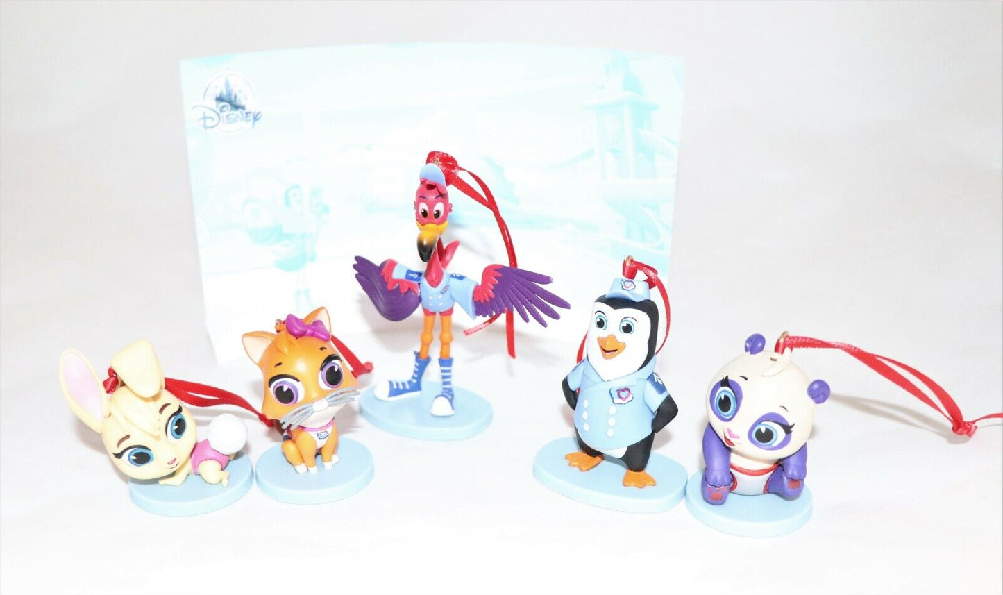 Disney T.O.T.S 5pc Christmas Ornaments Set - Freddy Pip Precious Mia Blondie TOTS