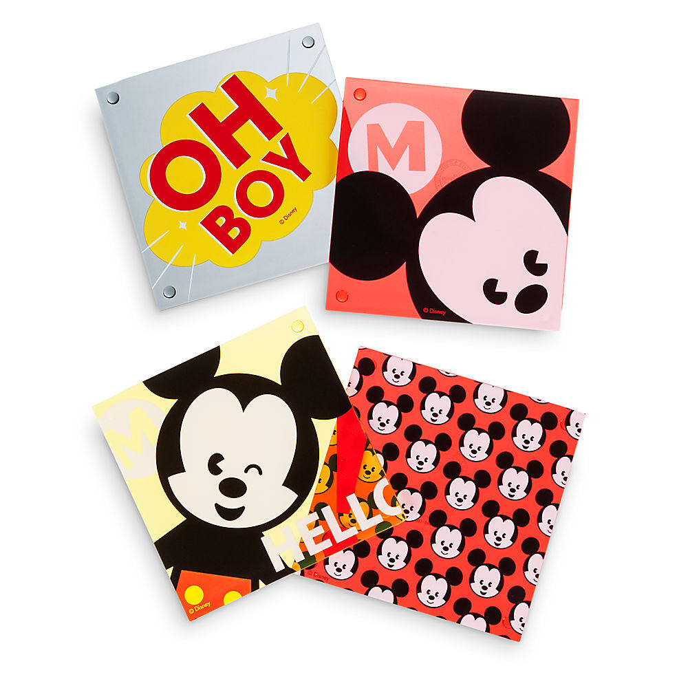 Disney Mickey Mouse MXYZ Acrylic Coaster 4pc Set