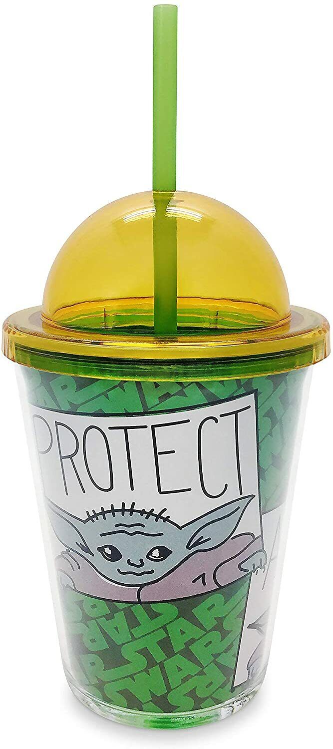 The Mandalorian The Child Grogu Baby Yoda Tumbler Kids Drink Cup