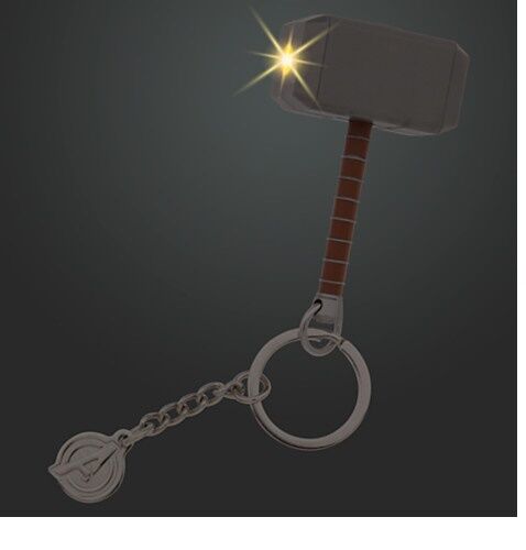 Disney Thor Hammer Light Up Car Keychain - Avengers