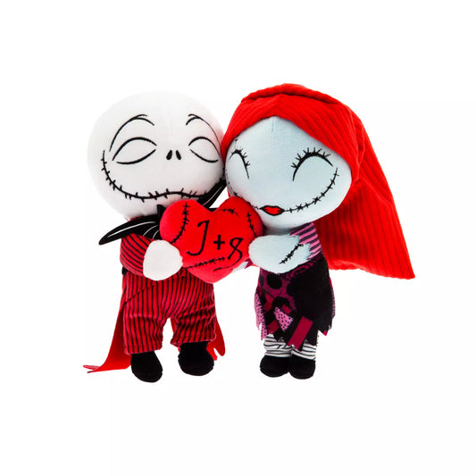 Jack Skellington and Sally  Valentine's Plush – The Nightmare Before Christmas - Love Heart Figures