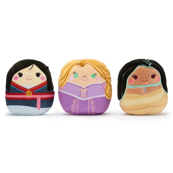 Disney Princess Squishmallows Plush Set – Exclusive - Mulan Rapunzel Pocahontas