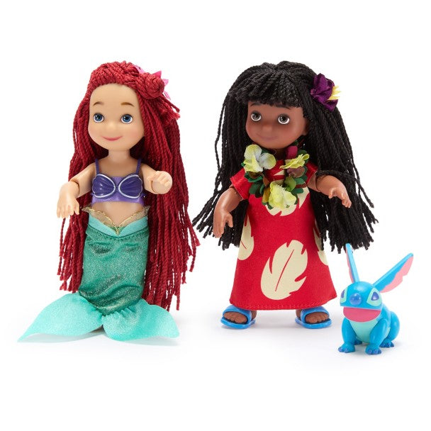 ''it's a small world'' Doll Set – 5 1/2'' – Special Edition Box Set Ariel Lilo Stitch Alice White Rabbit Jasmine