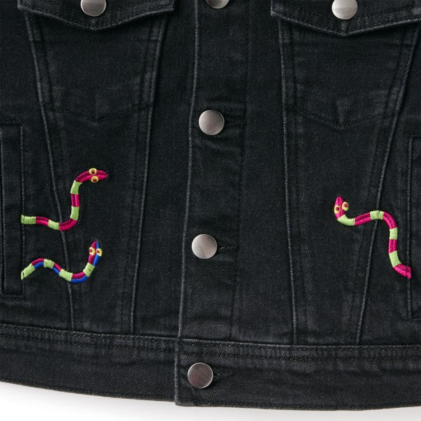 Jack Skellington Nightmare Before Christmas Denim Jacket for Kids - Size 5/6 7/8