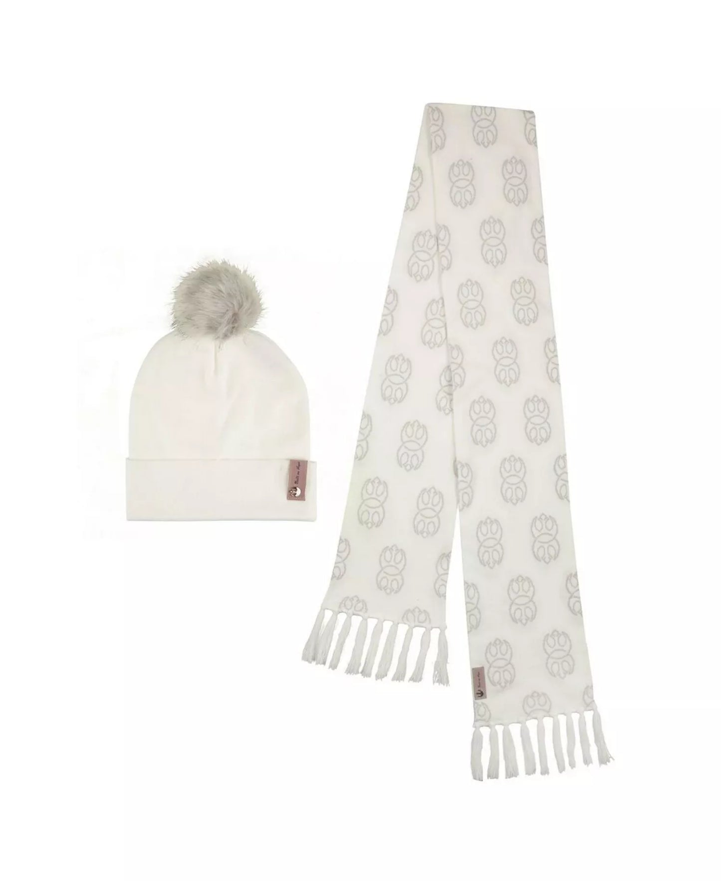 Princess Leia Star Wars Heroes & Villains Scarf & Cuffed Knit Hat with Pom Set - White