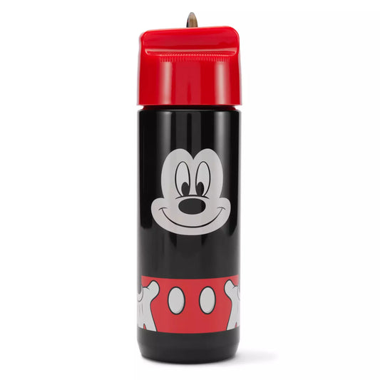 Mickey Mouse Water Bottle with Flip-Up Straw - Tumbler Cup