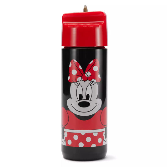 Minnie Mouse Water Bottle with Flip-Up Straw