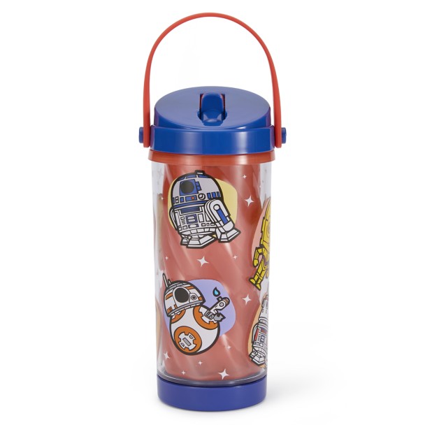 R2-D2 BB-8 Droids 10 oz. Color-Changing Water Bottle w/ Straw & Handle Star Wars