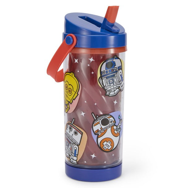 R2-D2 BB-8 Droids 10 oz. Color-Changing Water Bottle w/ Straw & Handle Star Wars