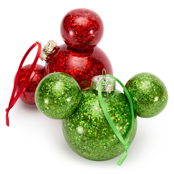 Mickey Mouse Icon Ornament Set - 4pc - 3" H - Disney Theme Parks Holiday Set