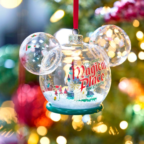 Mickey Mouse Icon ''The Most Magical Place on Earth'' Ornament - Disney World Cinderella Castle