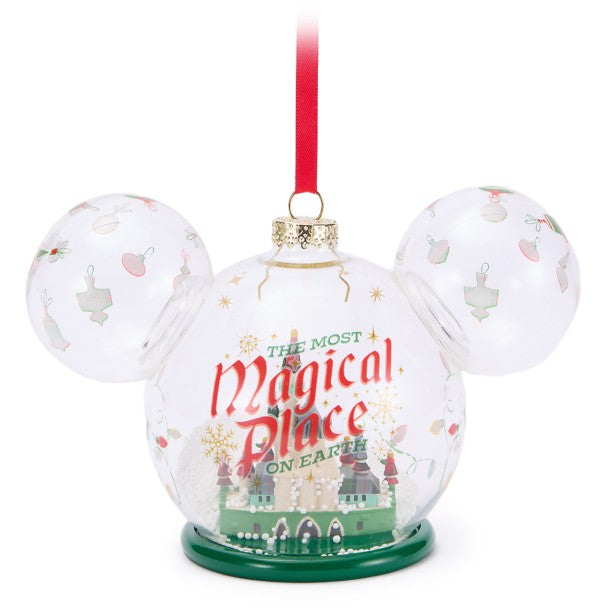 Mickey Mouse Icon ''The Most Magical Place on Earth'' Ornament - Disney World Cinderella Castle