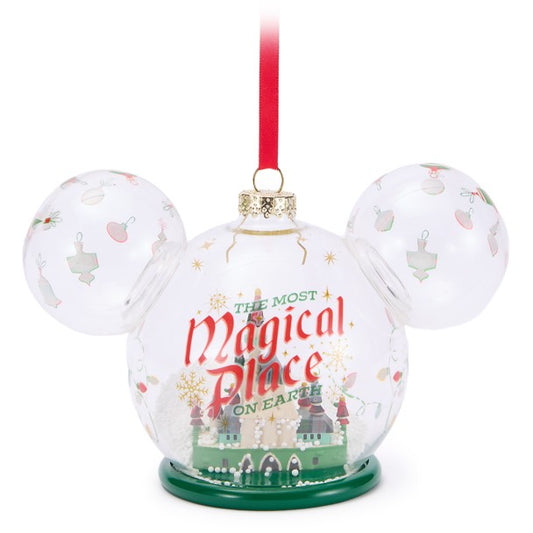 Mickey Mouse Icon ''The Most Magical Place on Earth'' Ornament - Disney World Cinderella Castle