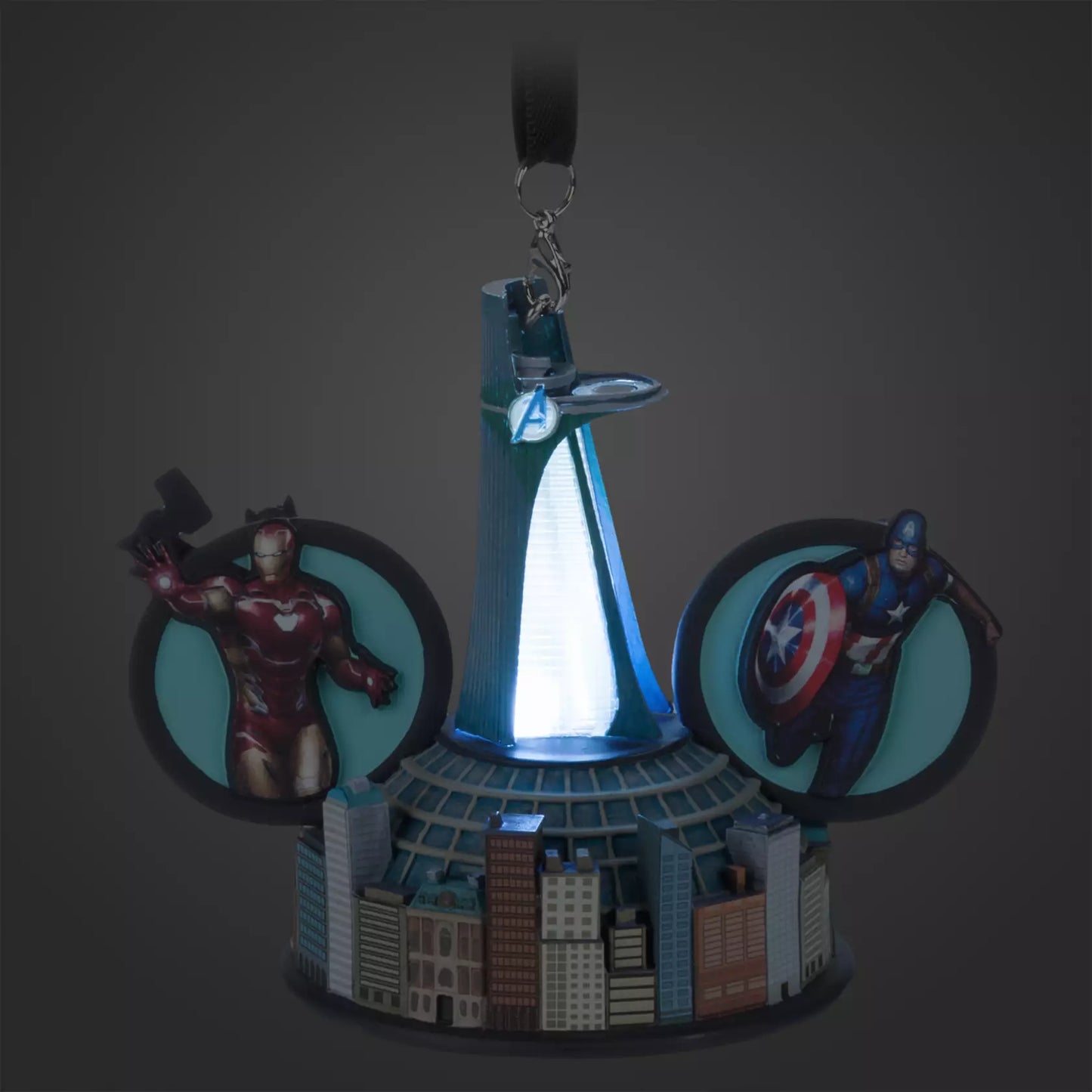 Marvel's Avengers Light-Up Living Magic Ear Hat Sketchbook Ornament - Captain America Iron Man